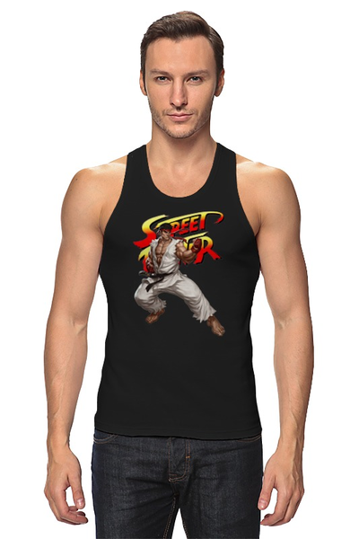 Заказать майку в Москве. Майка классическая Street Fighter Ryu от Combat Wear - готовые дизайны и нанесение принтов.