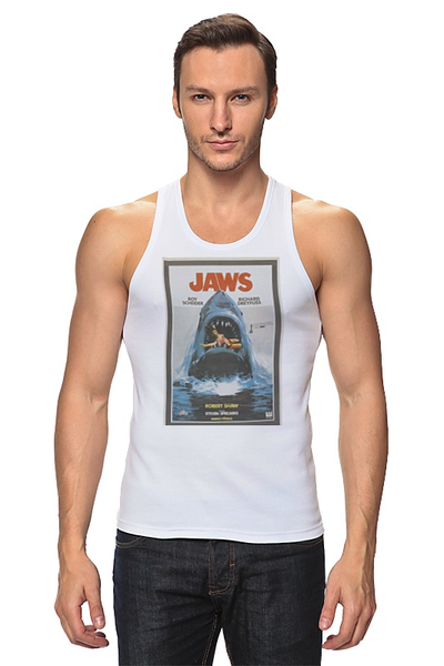 Заказать майку в Москве. Майка классическая Jaws / Челюсти от KinoArt - готовые дизайны и нанесение принтов.