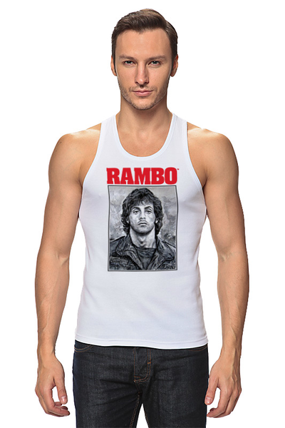Заказать майку в Москве. Майка классическая Rambo от Leichenwagen - готовые дизайны и нанесение принтов.