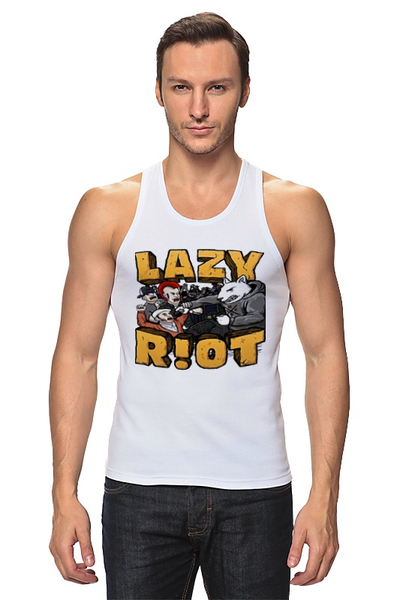 Заказать майку в Москве. Майка классическая Lazy riot от Серега Шнайдер - готовые дизайны и нанесение принтов.