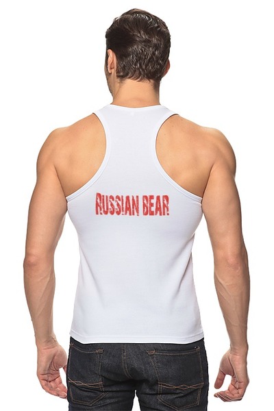 Заказать майку в Москве. Майка классическая Russian Bear от Andrey Akimov - готовые дизайны и нанесение принтов.