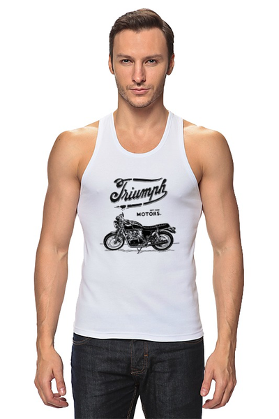 Заказать майку в Москве. Майка классическая Triumph Motorcycles от madwheelz - готовые дизайны и нанесение принтов.
