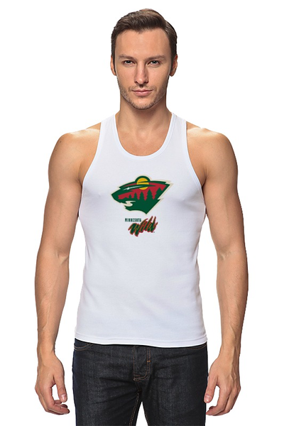 Заказать майку в Москве. Майка классическая Minnesota Wild / NHL USA от KinoArt - готовые дизайны и нанесение принтов.