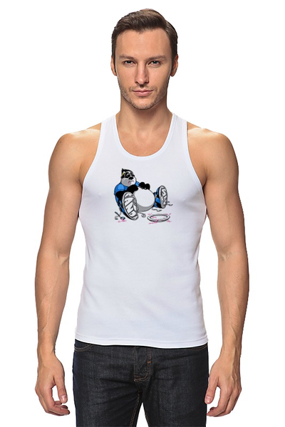 Заказать майку в Москве. Майка классическая Смешная панда от T-shirt print  - готовые дизайны и нанесение принтов.