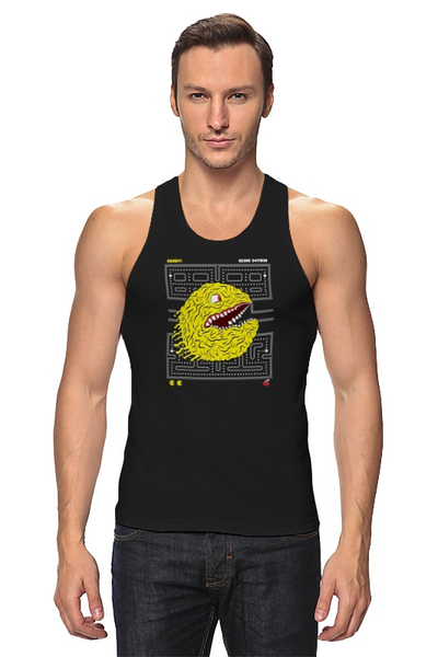 Заказать майку в Москве. Майка классическая Pac-Man от printik - готовые дизайны и нанесение принтов.
