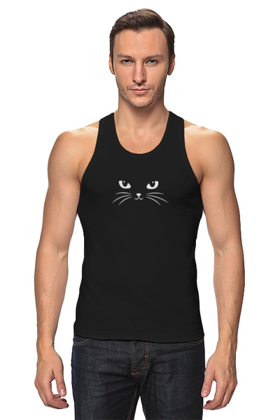 Заказать майку в Москве. Майка классическая Black Cat (Черная Кошка) от coolmag - готовые дизайны и нанесение принтов.