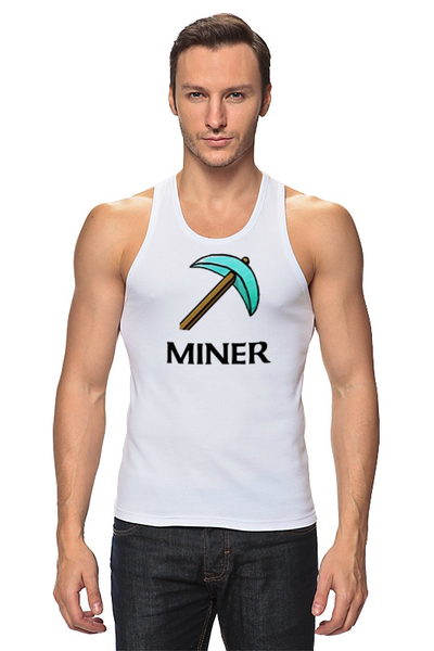 Заказать майку в Москве. Майка классическая От канала Miner от miner - готовые дизайны и нанесение принтов.