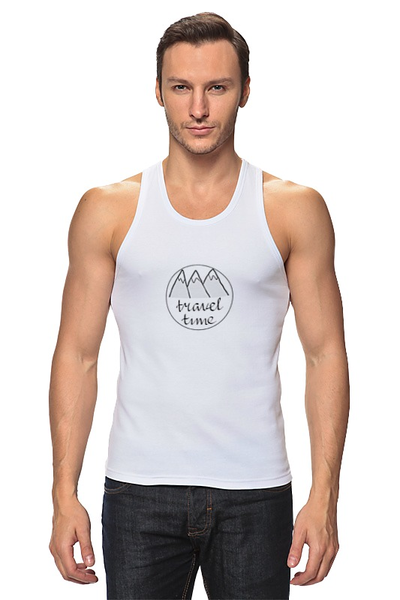 Заказать майку в Москве. Майка классическая "Travel Time" от eliza.store@rambler.ru - готовые дизайны и нанесение принтов.
