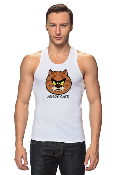 Заказать майку в Москве. Майка классическая Angry Cats от Виктор Гришин - готовые дизайны и нанесение принтов.