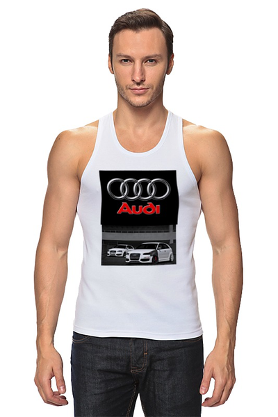 Заказать майку в Москве. Майка классическая Audi Sport от autostal@mail.ru - готовые дизайны и нанесение принтов.