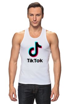 Заказать майку в Москве. Майка классическая TikTok  от DESIGNER   - готовые дизайны и нанесение принтов.