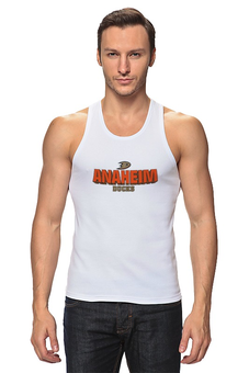 Заказать майку в Москве. Майка классическая Anaheim Ducks от kspsshop - готовые дизайны и нанесение принтов.