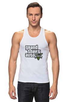 Заказать майку в Москве. Майка классическая Grand Theft Auto 5 от BURNSHIRTS - готовые дизайны и нанесение принтов.