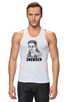 Заказать майку в Москве. Майка классическая Edward Snowden от Leichenwagen - готовые дизайны и нанесение принтов.