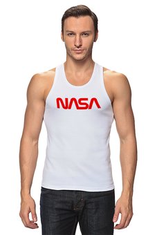 Заказать майку в Москве. Майка классическая NASA  от DESIGNER   - готовые дизайны и нанесение принтов.