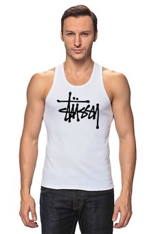 Заказать майку в Москве. Майка классическая Stussy от DESIGNER   - готовые дизайны и нанесение принтов.