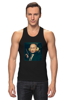 Заказать майку в Москве. Майка классическая Vladimir Putin  от karbafoss - готовые дизайны и нанесение принтов.