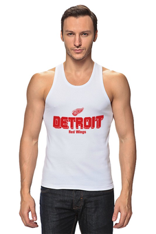 Заказать майку в Москве. Майка классическая Detroit Red Wings от kspsshop - готовые дизайны и нанесение принтов.