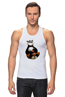 Заказать майку в Москве. Майка классическая Кунг фу панда от YellowCloverShop - готовые дизайны и нанесение принтов.