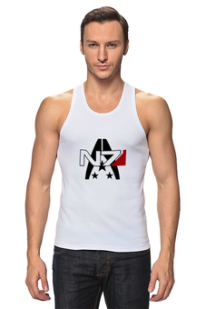 Заказать майку в Москве. Майка классическая Mass Effect N7 от BURNSHIRTS - готовые дизайны и нанесение принтов.