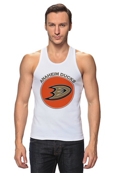 Заказать майку в Москве. Майка классическая Anaheim Ducks от kspsshop - готовые дизайны и нанесение принтов.