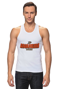 Заказать майку в Москве. Майка классическая Anaheim Ducks от kspsshop - готовые дизайны и нанесение принтов.