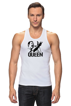 Заказать майку в Москве. Майка классическая Freddie Mercury - Queen от Leichenwagen - готовые дизайны и нанесение принтов.
