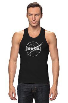 Заказать майку в Москве. Майка классическая NASA  от DESIGNER   - готовые дизайны и нанесение принтов.