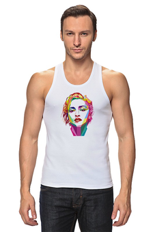 Заказать майку в Москве. Майка классическая Мадонна (Madonna) от coolmag - готовые дизайны и нанесение принтов.
