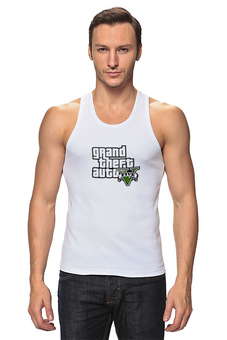 Заказать майку в Москве. Майка классическая Grand Theft Auto V от YellowCloverShop - готовые дизайны и нанесение принтов.