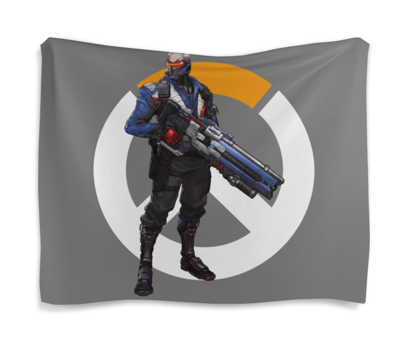 Printio Гобелен 180х145 Overwatch soldier 76 / овервотч солдат 76 printio коврик для мышки круглый overwatch soldier 76 овервотч солдат 76