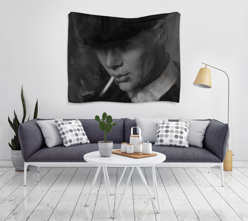 Заказать гобелен в Москве. Гобелен 180х145 Tommy Shelby - Острые козырьки от Дана Столыпина - готовые дизайны и нанесение принтов.