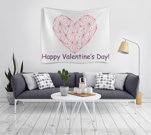 Заказать гобелен в Москве. Гобелен 180х145  Low Poly Heart  от natulia_hatulia@yahoo.com - готовые дизайны и нанесение принтов.