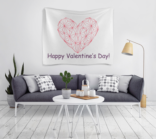 Заказать гобелен в Москве. Гобелен 180х145  Low Poly Heart  от natulia_hatulia@yahoo.com - готовые дизайны и нанесение принтов.