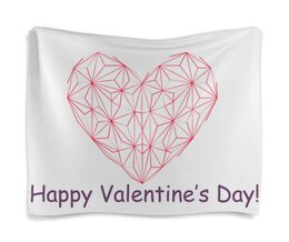 Заказать гобелен в Москве. Гобелен 180х145  Low Poly Heart  от natulia_hatulia@yahoo.com - готовые дизайны и нанесение принтов.