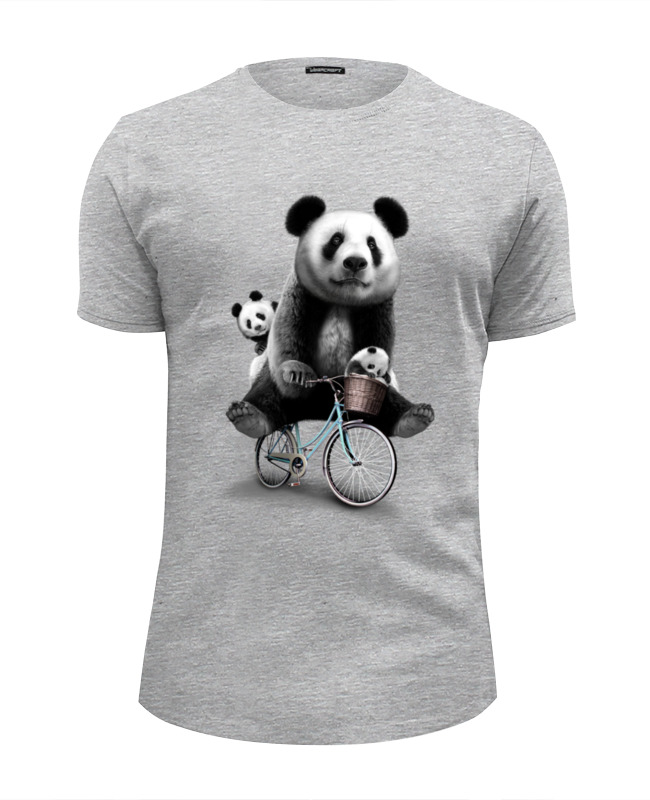 Printio Футболка Wearcraft Premium Slim Fit Панда на велосипеде printio футболка wearcraft premium slim fit панда на велосипеде