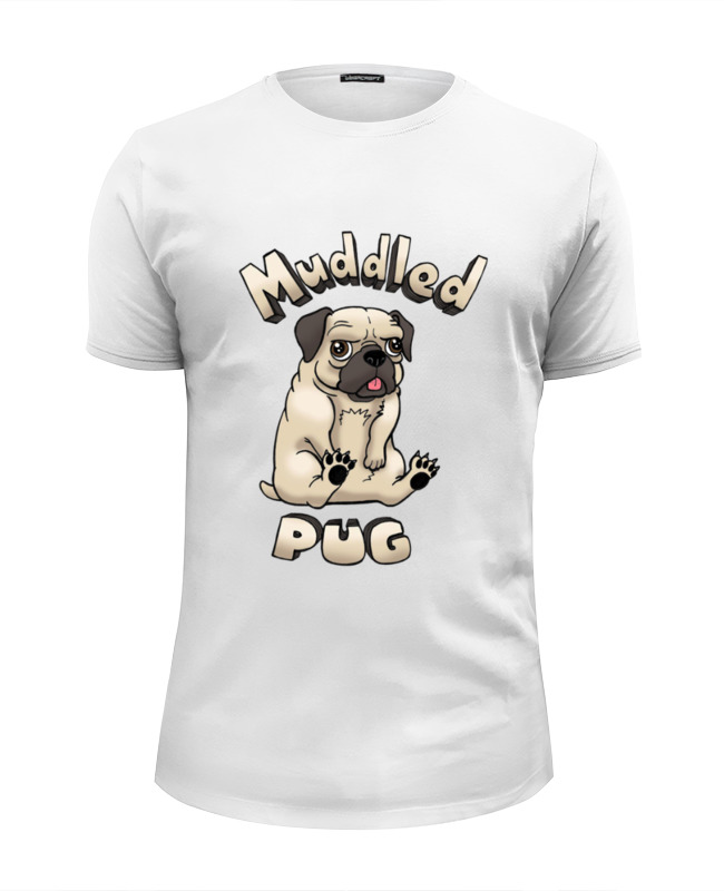 Printio Футболка Wearcraft Premium Slim Fit Mudded pug printio футболка классическая mudded pug