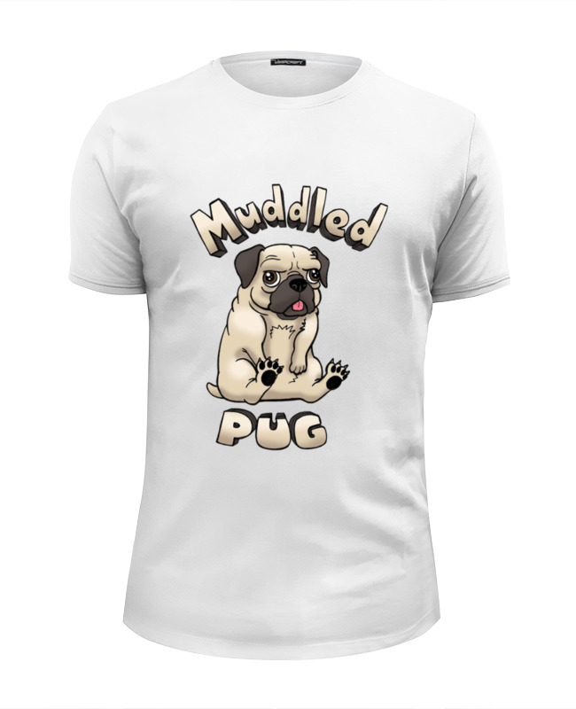 Printio Футболка Wearcraft Premium Slim Fit Mudded pug