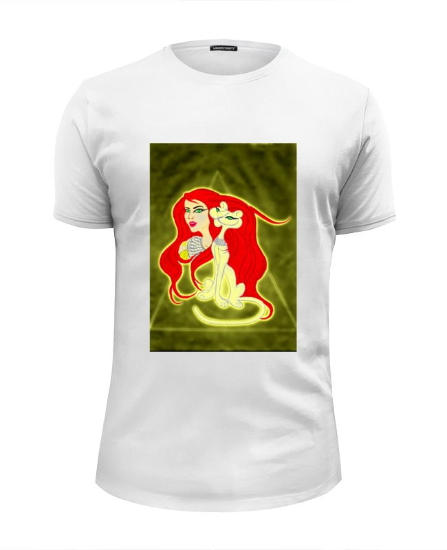 printio футболка классическая бастет богиня любви Printio Футболка Wearcraft Premium Slim Fit Бастет-богиня любви