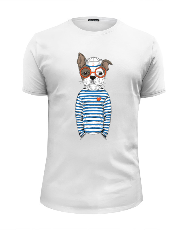 Printio Футболка Wearcraft Premium Slim Fit Бульдожка морячек мужская футболка собака бульдог xl белый