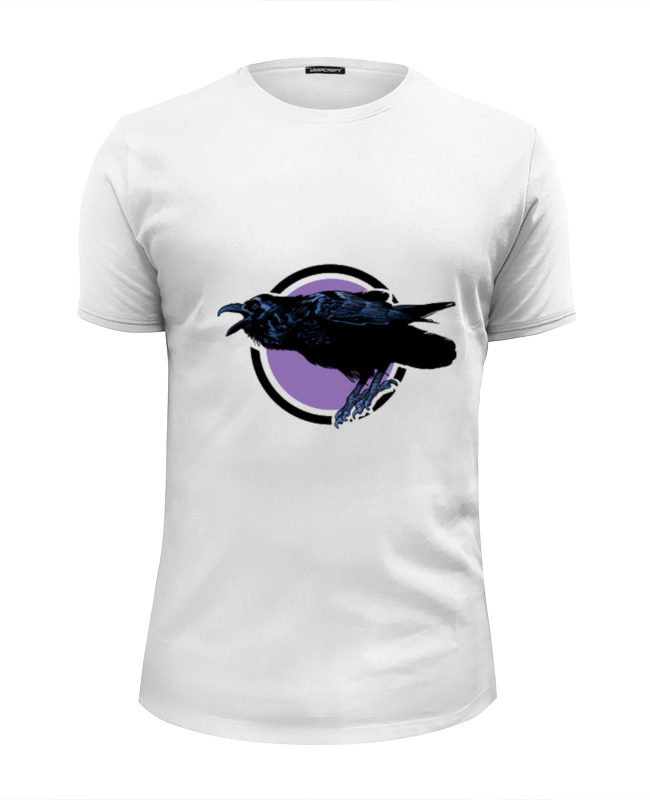 Printio Футболка Wearcraft Premium Slim Fit Ворон женская футболка кричащая ворона s белый