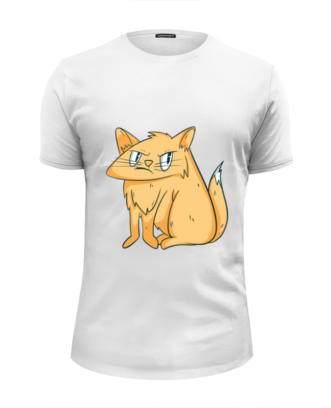 Printio Футболка Wearcraft Premium Slim Fit Grumpy cat printio футболка wearcraft premium slim fit рыжий кот