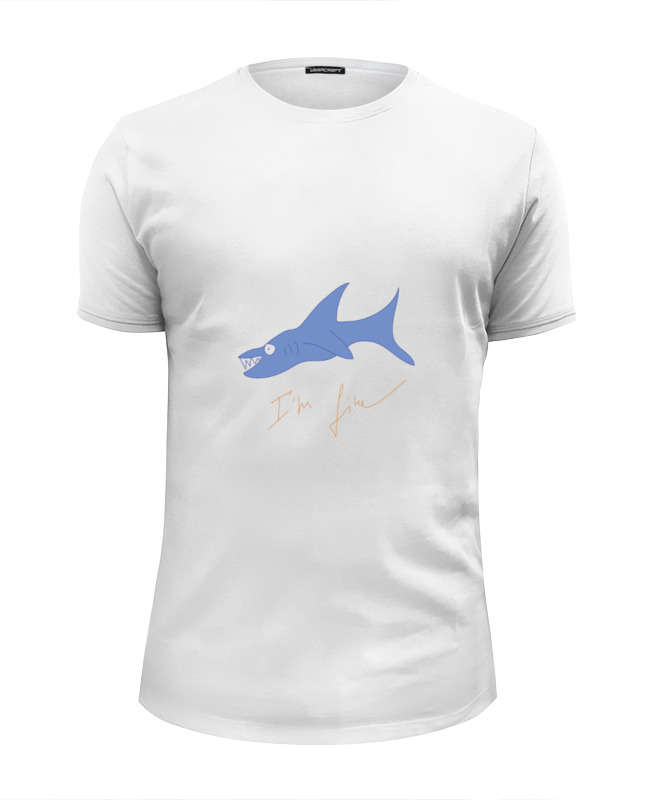 Printio Футболка Wearcraft Premium Slim Fit Акула printio футболка wearcraft premium slim fit акула baywatch