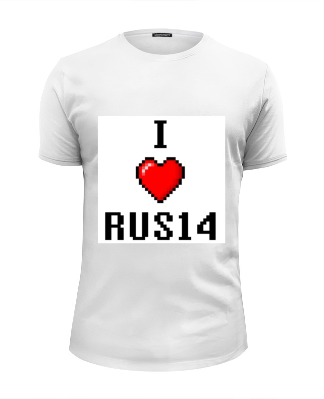 Printio Футболка Wearcraft Premium Slim Fit I love rus14