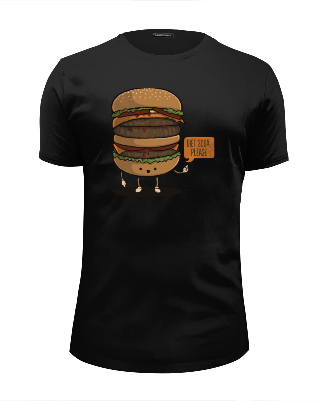 Printio Футболка Wearcraft Premium Slim Fit Diet burger / бургер