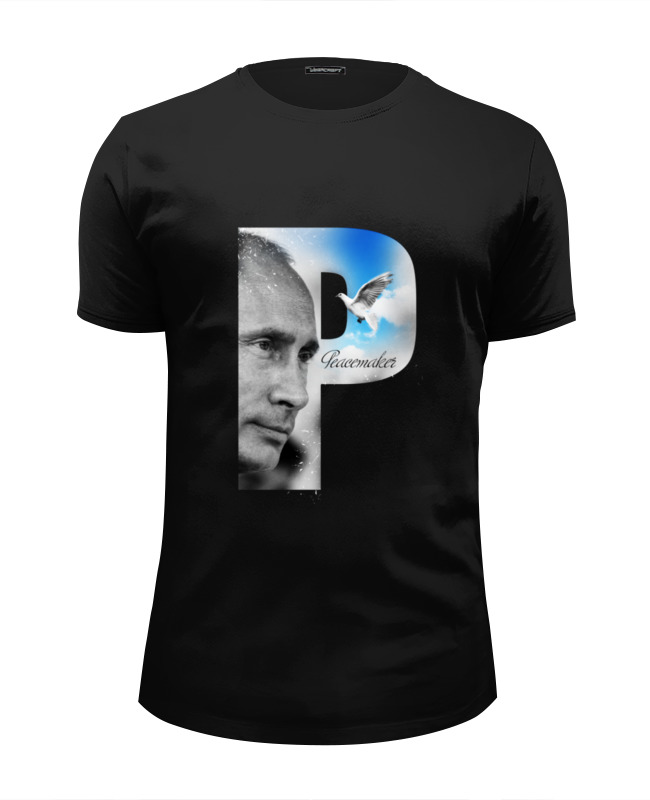 Printio Футболка Wearcraft Premium Slim Fit Putin peacemaker by design ministry printio футболка wearcraft premium slim fit zaporozhets by design ministry