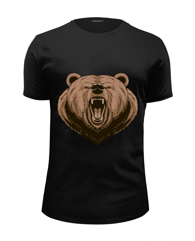 printio футболка wearcraft premium slim fit сила медведя Printio Футболка Wearcraft Premium Slim Fit Медведь