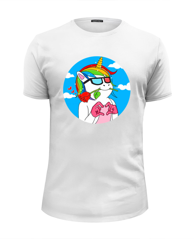 Printio Футболка Wearcraft Premium Slim Fit Единорог