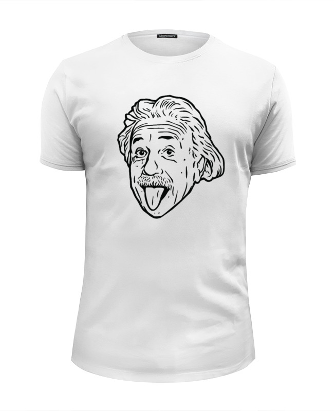 Printio Футболка Wearcraft Premium Slim Fit Эйнштейн, профиль printio футболка wearcraft premium slim fit эйнштейн профиль