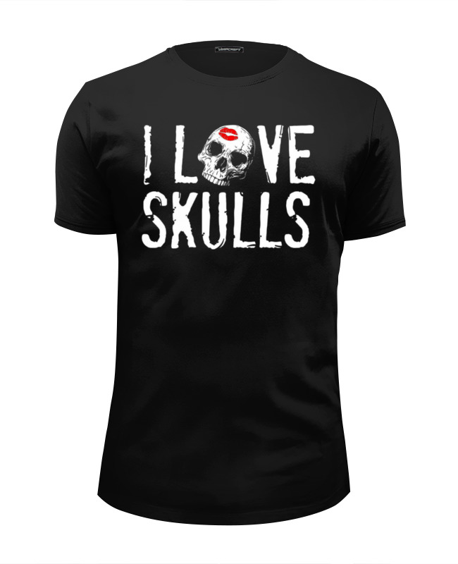 Printio Футболка Wearcraft Premium Slim Fit I love skulls